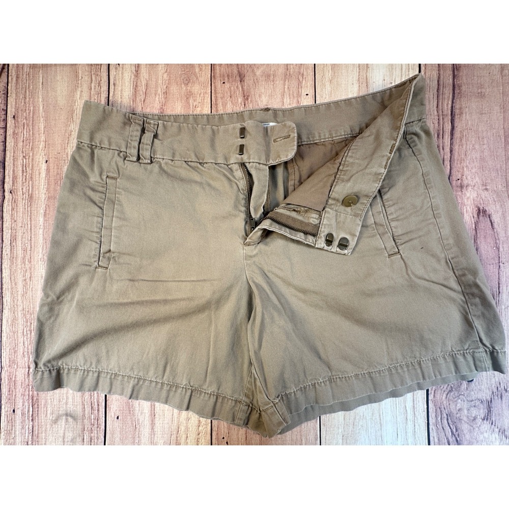 Ann Taylor LOFT Womens Khaki Shorts Size 8 Chino Cotton